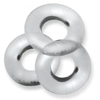 Fat Willy 3 Piece Jumbo Cockrings Clear > Cock Ring > Sets
