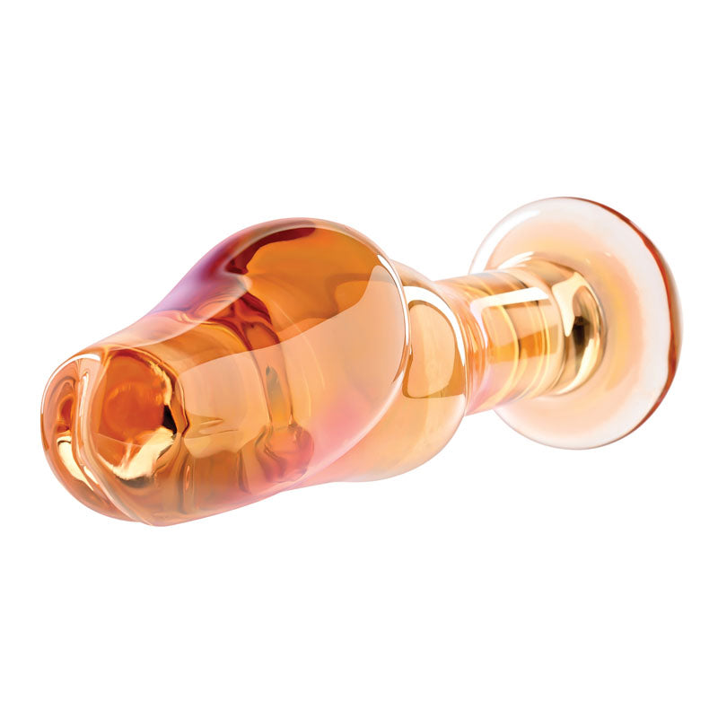 Gender X JUST THE TIP - Gold/Red Glass 13.5 cm Anal Plug