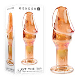 Gender X JUST THE TIP - Gold/Red Glass 13.5 cm Anal Plug