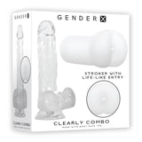 Gender X CLEARLY COMBO -  Dildo and Masturbator Set