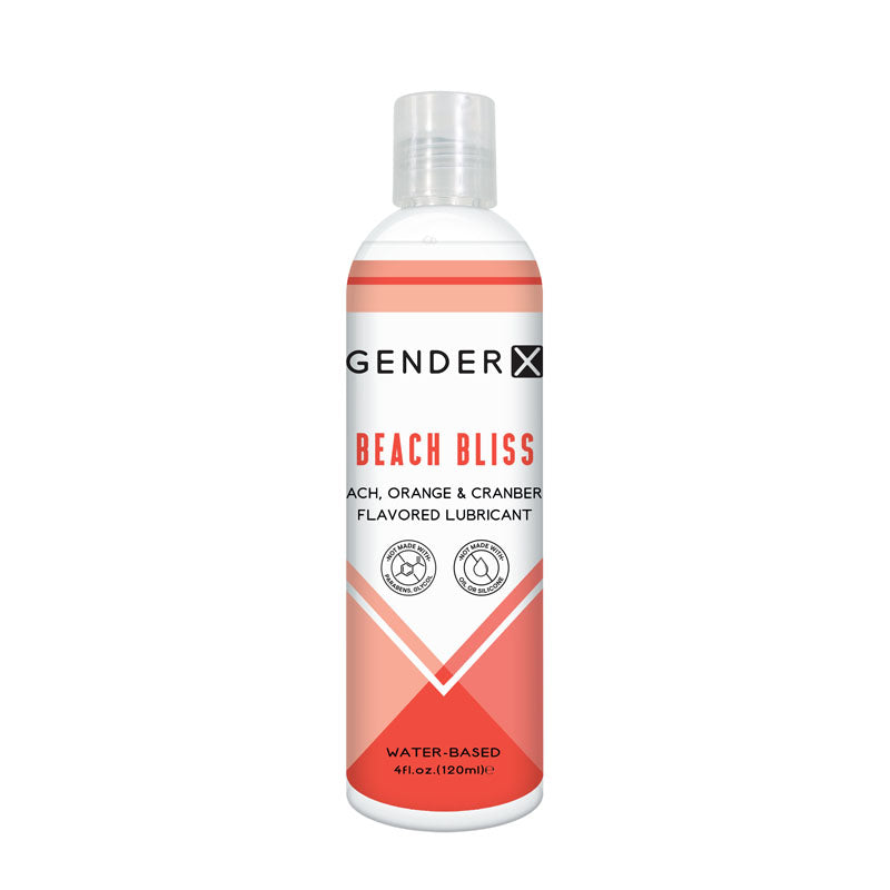 Gender X BEACH BLISS Flavoured Lube - 120 ml - Peach, Orange & Cranberry Flavoured Water Based Lubricant - 120 ml Bottle