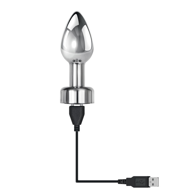 Gender X ROCKIN' METAL PLUG - Metallic 9.3 cm USB Rechargeable Butt Plug