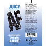 Juicy AF - Blue Raspberry Flavoured Water Based Lubricant - 120 ml