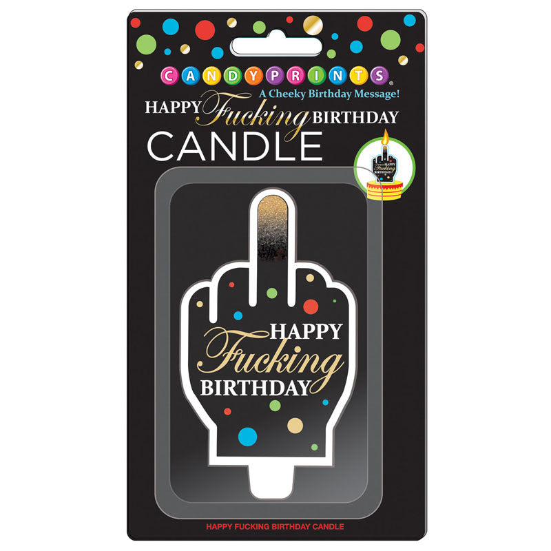 Happy Fuckng Birthday FU Finger Candle - Novelty Party Candle