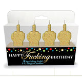 Happy Fucking Birthday FU Candle Set - Novelty Party Candles - Set of 4