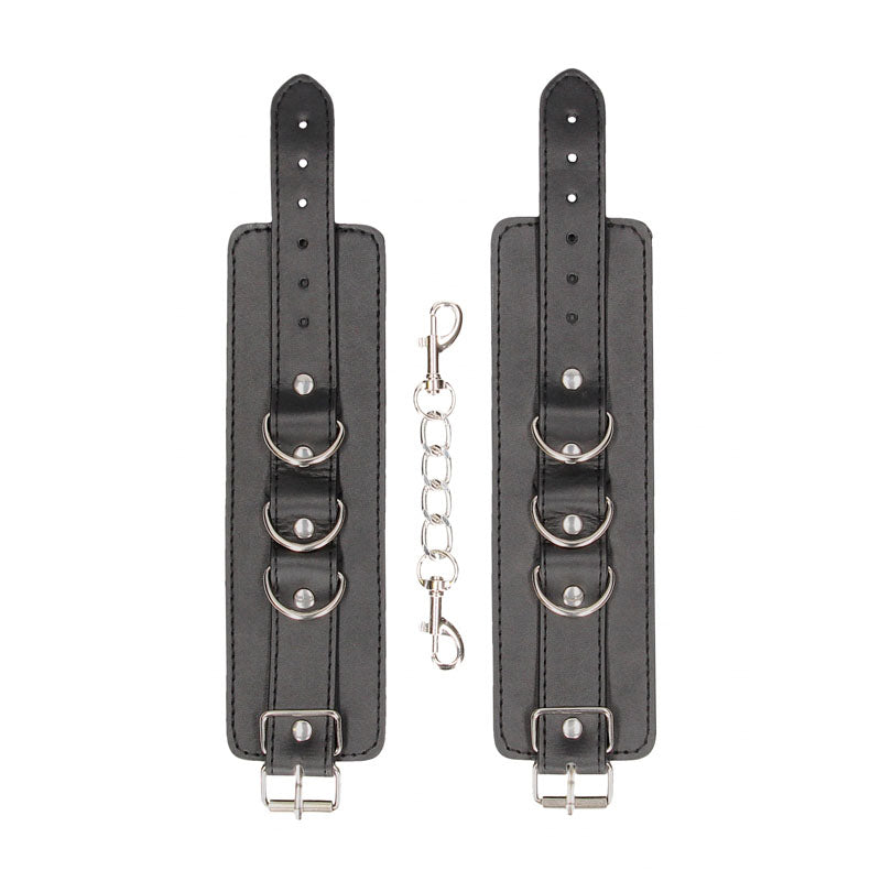 OUCH!  & White Bonded Leather Hand or Ankle Cuffs -  Restraints