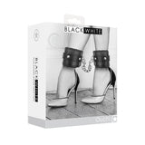 OUCH!  & White Plush Bonded Leather Ankle Cuffs -  Restraints
