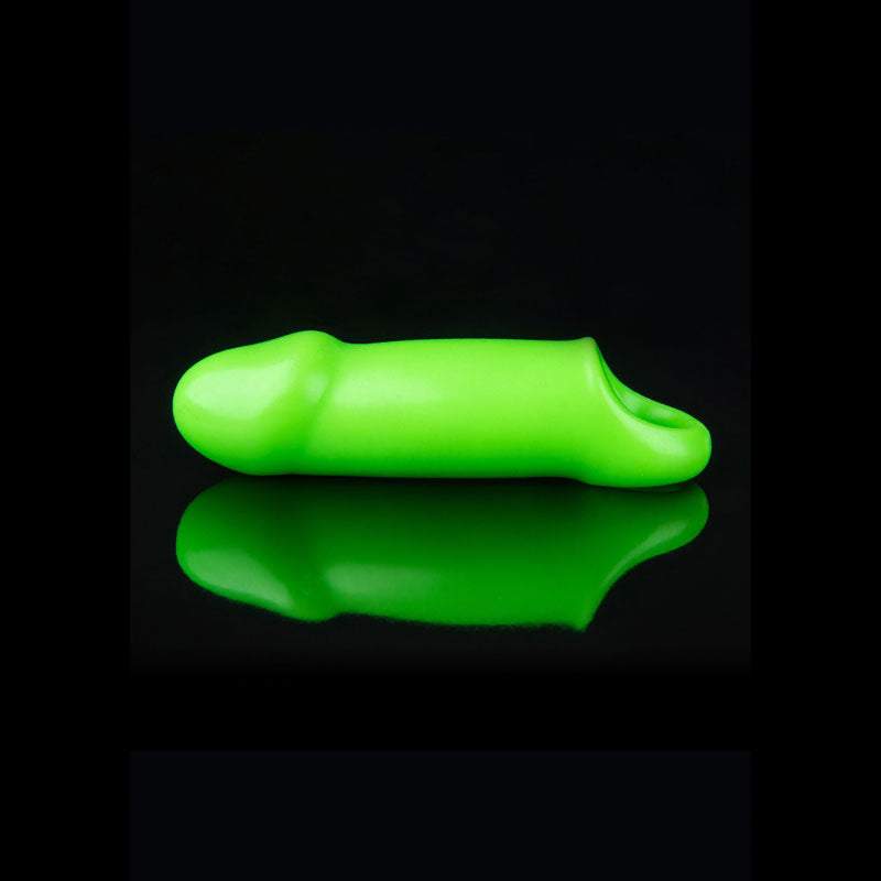 OUCH! Glow In The Dark Smooth Thick Penis Extension Sleeve - 15.5 cm