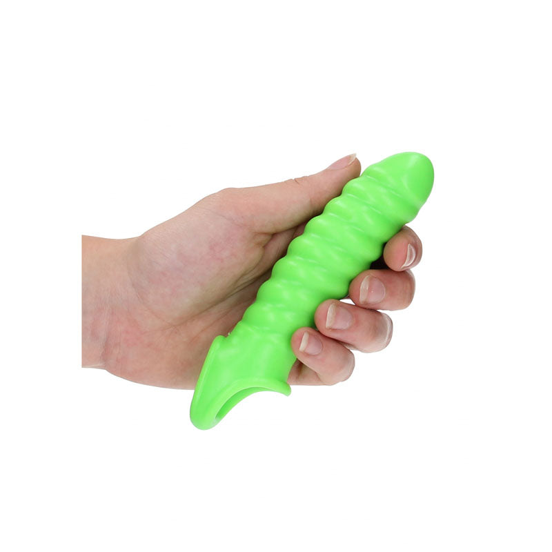 OUCH! Glow In The Dark Swirl Stretchy Penis Extender Sleeve