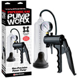 Pump Worx Max-precision Power Pump - Clear/ Penis Pump with Gauge