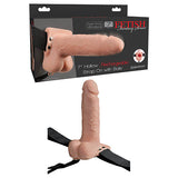 Fetish Fantasy Series 7'' Hollow Vibrating Rechargeable Strap-On with Balls