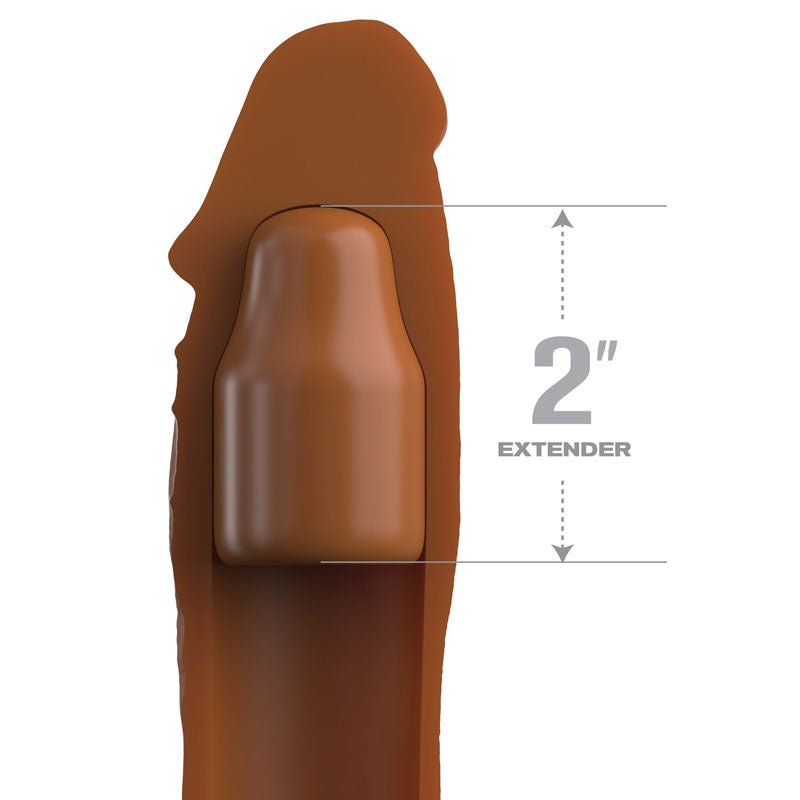 Fantasy X-Tensions Elite 2'' Silicone Extension - Tan - Tan 5.1 cm Penis Extender Sleeve
