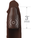 Fantasy X-Tensions Elite Vibrating Mega X-tension with Remote -  -  7.6 cm USB Rechargeable Vibrating Penis Extender Sleeve