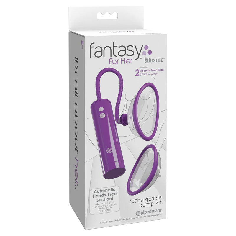 Fantasy For Her Rechargeable Pump Kit -  USB Rechargeable Vagina Pump