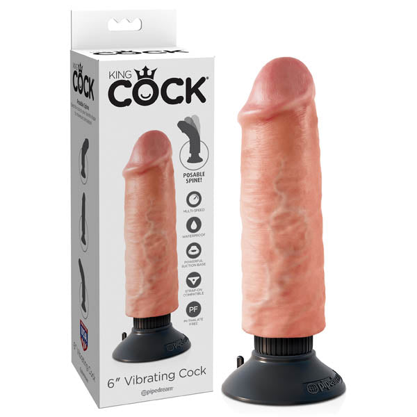 King Cock 6'' Vibrating Cock -  15.2 cm Vibrating Dong