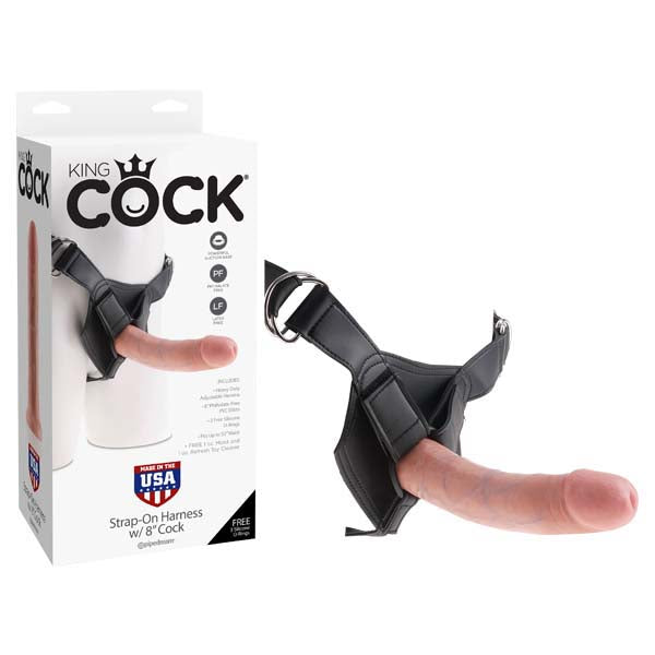 King Cock Strap-on Harness With 8'' Cock – Adult Stuff Warehouse