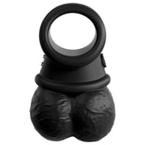 King Cock Elite The Crown Jewels Vibrating Silicone Balls -  USB Rechargeable Vibrating Cock Ring