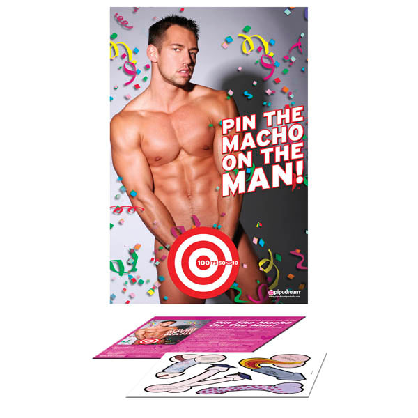 Bachelorette Party Favors Pin The Macho On The Man Game Default Title Games