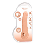 REALROCK 9'' Realistic Penis Extender with Rings -  22.9 cm Penis Extension Sleeve
