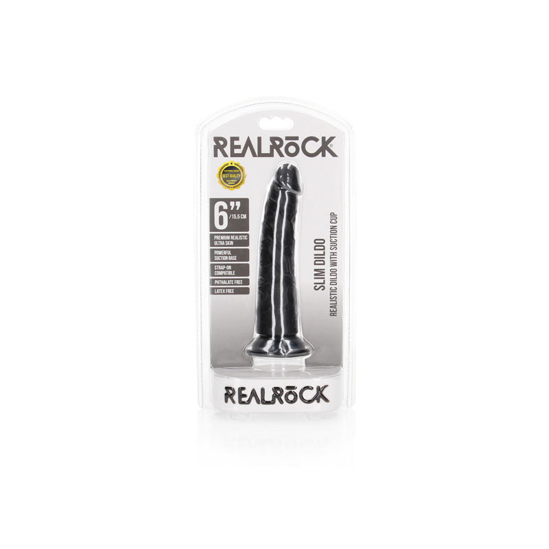 REALROCK Realistic Slim Dildo without Balls - 15.5 cm (6'') Dong