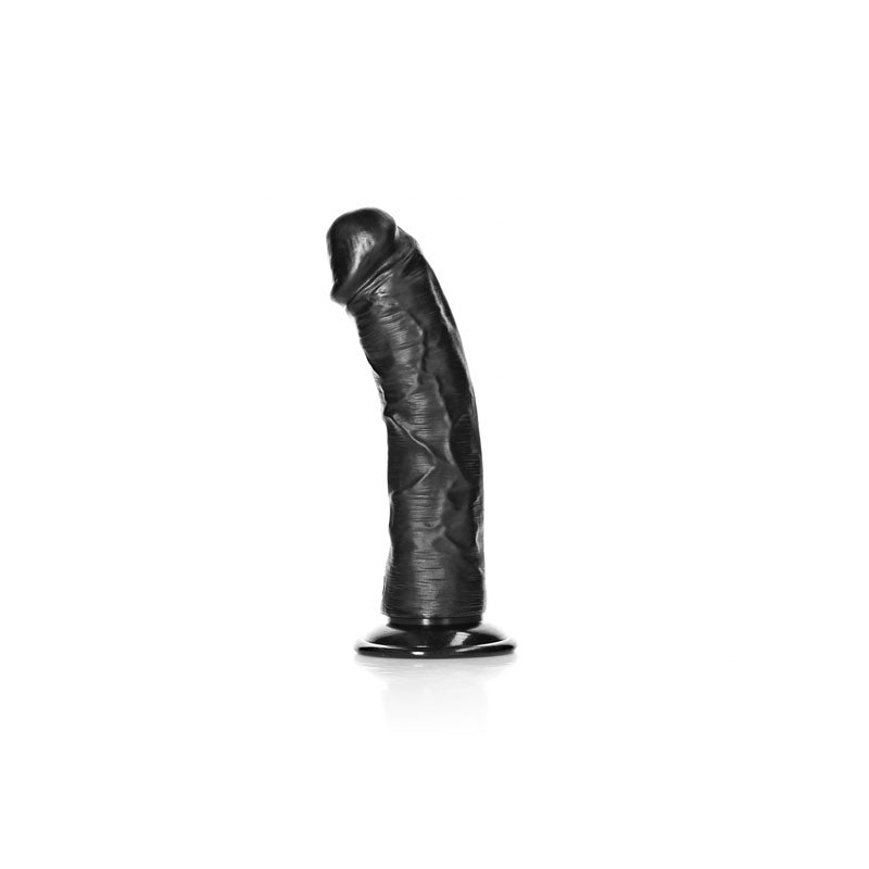 REALROCK Realistic Regular Curved Dildo with Suction Cup - 15.5 cm (6'') Dong