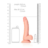 REALROCK Realistic Regular Curved Dong with Balls - 18 cm (7'') Dong
