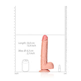 REALROCK Straight Realistic Dildo with Balls - 30.5 cm (12'') Dong