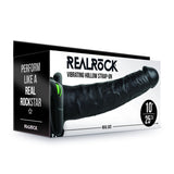 REALROCK Vibrating Hollow Strap-on - 24.5 cm