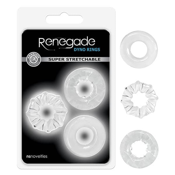 Renegade Dyno Rings Clear Cock Rings Set of 3 > Cock Ring > Sets
