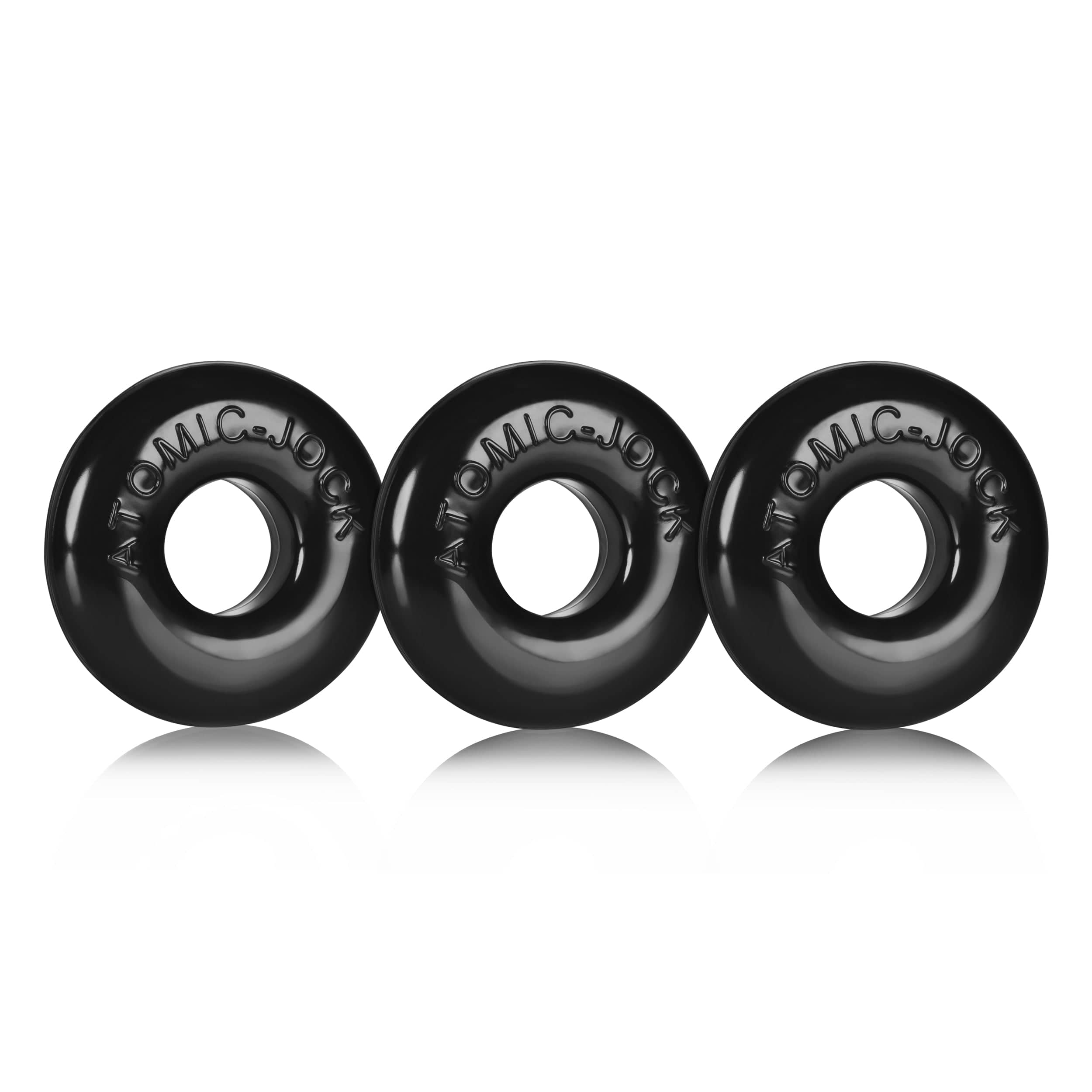 Ringer 3-Piece Cockring Set (Black) – Durable Jelly Cockring > Cock Ring > Sets Main image