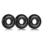 Ringer 3-Piece Cockring Set (Black) – Durable Jelly Cockring > Cock Ring > Sets