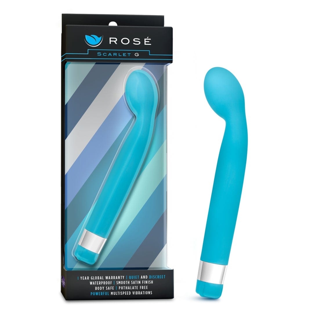 Rose Scarlet G Blue G-Spot Vibrator Waterproof 7 Inches > Sex Toys For Ladies > G-Spot Vibrators