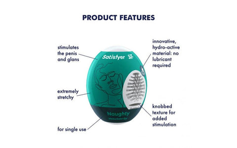 Satisfyer Masturbator Egg Naughty Compact Pleasure Device > Sex Toys For Men > Masturbators Cup