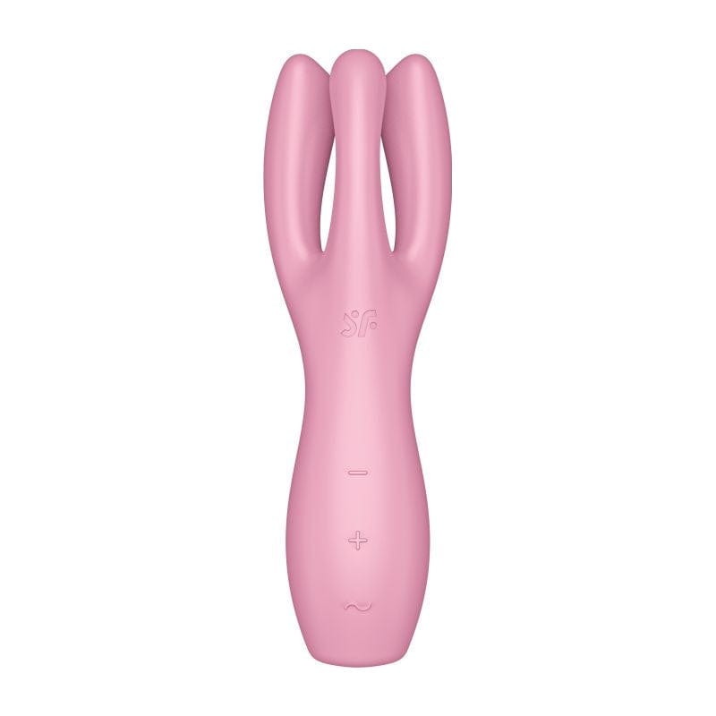 Satisfyer Threesome 3 Layon Vibrator Pink 8.5 Inches > Vibrators > Vibrating Pads