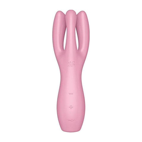 Satisfyer Threesome 3 Layon Vibrator Pink 8.5 Inches > Vibrators > Vibrating Pads