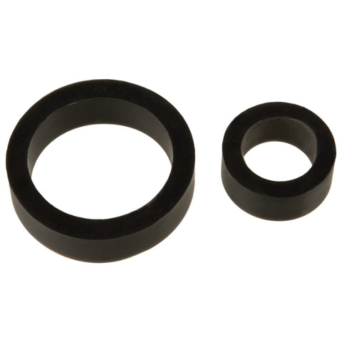 Silicone Cock Rings Double Pack Black for Ultimate Comfort and Performance COCK RING Set