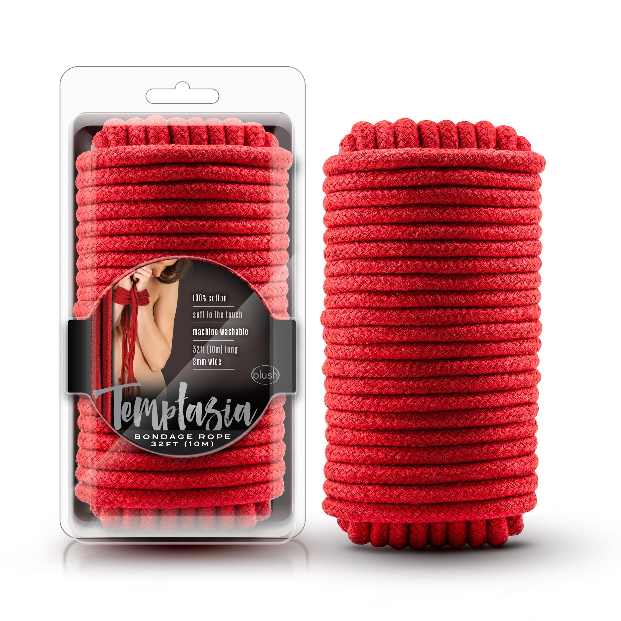 Temptasia Bondage Rope 10 Meter Red Cotton Restraint Rope > Bondage Gear > Rope Main image