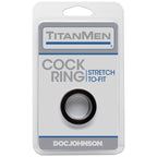 TitanMen Black Stretch Cock Ring – Comfortable Flexible Ring > Cock Ring > Single