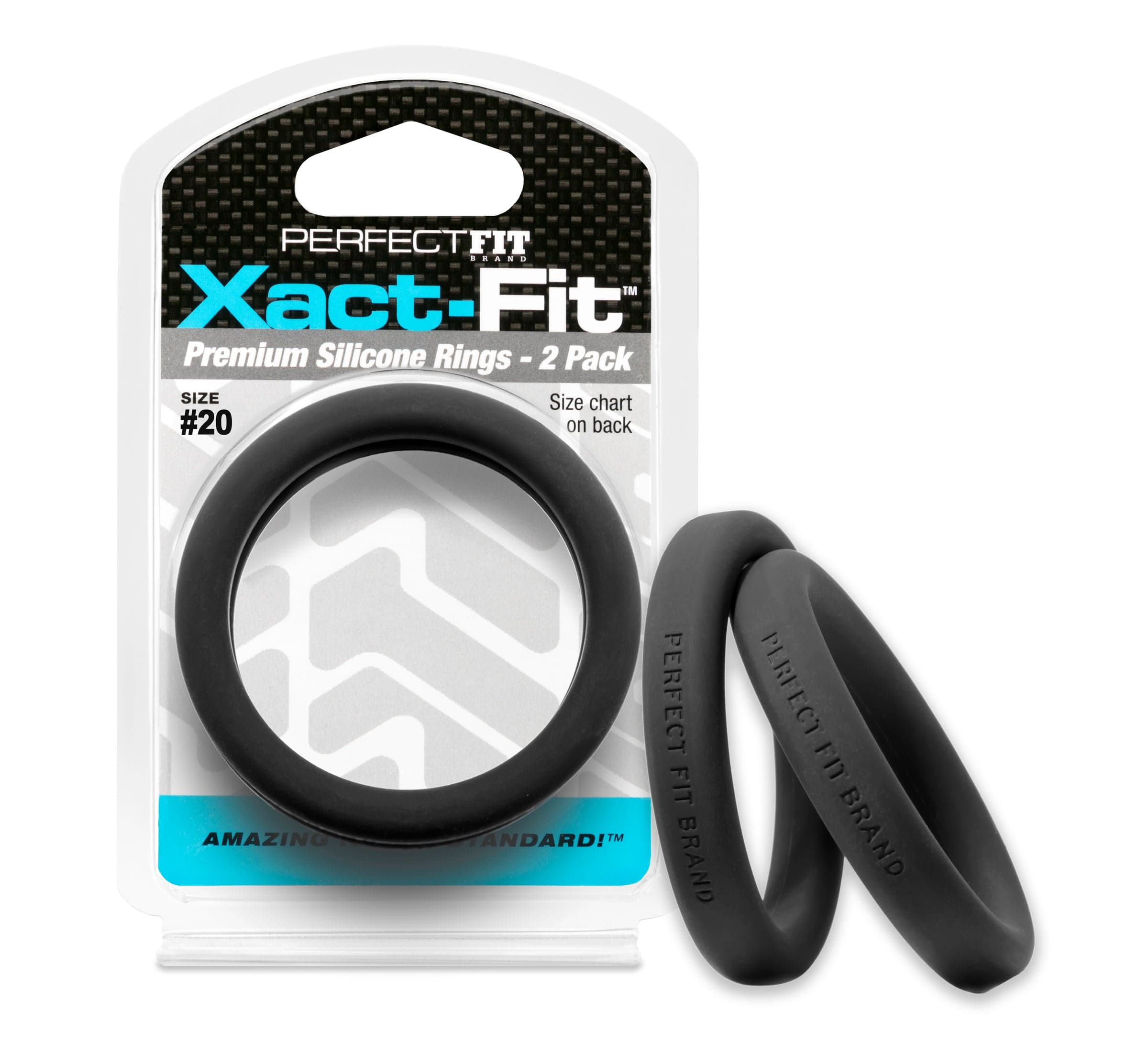 Xact Fit Cock Rings 2 Inch 2 Pack with Incremental Sizing System Cock Rings > Cock Ring > Sets Main image