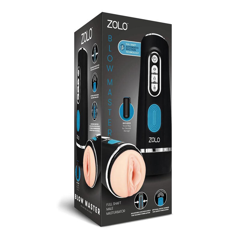 Zolo Blow Master - USB Rechargeable Vibrating Masturbator with Audio