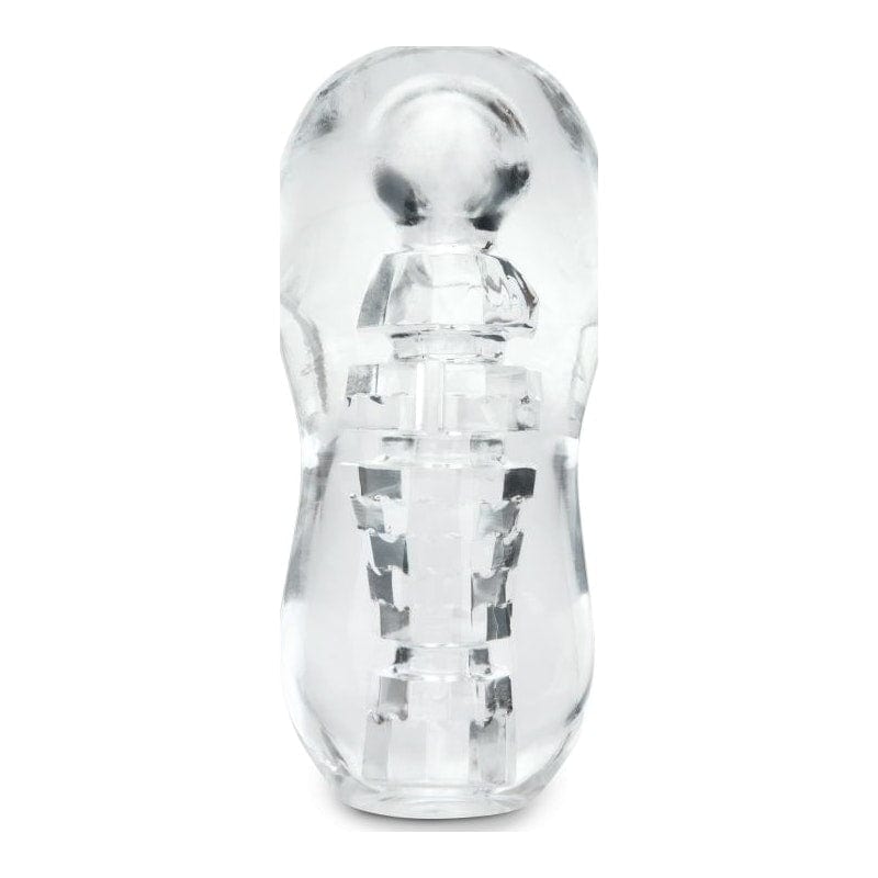Zolo Gripz Spinner (Clear) – Squeezable Stroker > Sex Toys For Men > Masturbators Cup Main image