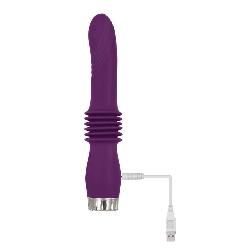 Adam & Eve VIBRATORS Purple Adam & Eve DEEP LOVE THRUSTING WAND -  24.7 cm USB Rechargeable Thrusting Vibrator 844477018744