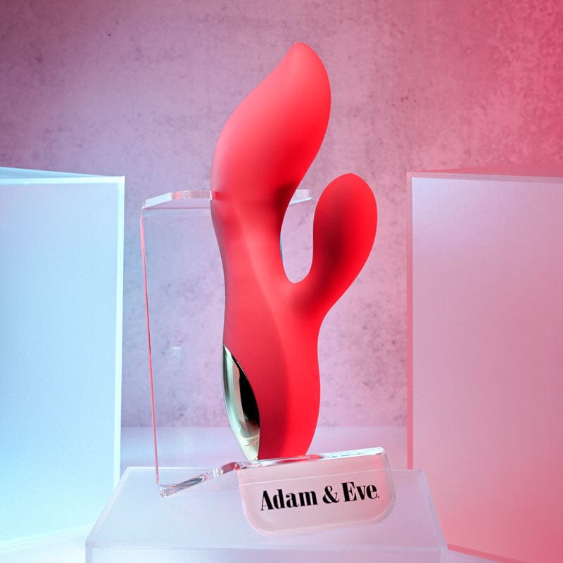 Adam & Eve VIBRATORS-RABBIT Red Adam & Eve EVE'S BIG AND CURVY G -  19.8 cm Rabbit Vibrator 844477021300