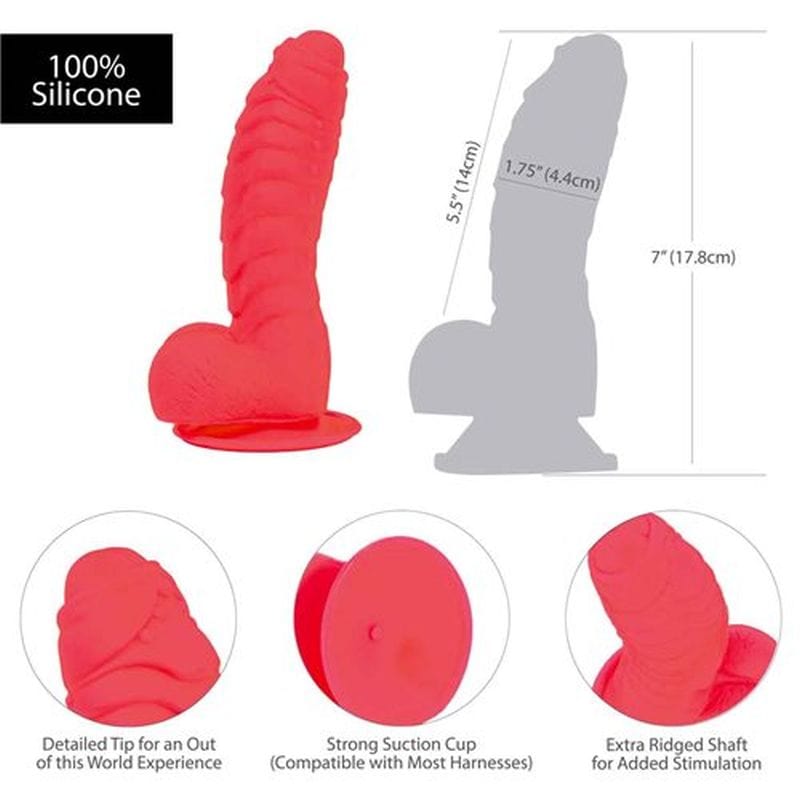 Addiction Adult Toys Pink Tom 7in Dong with Vibrating Bullet 677613873163