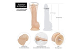 Addiction Adult Toys Vanilla Rotating 8in Vibrating Dildo w Remote Vanilla 677613881250