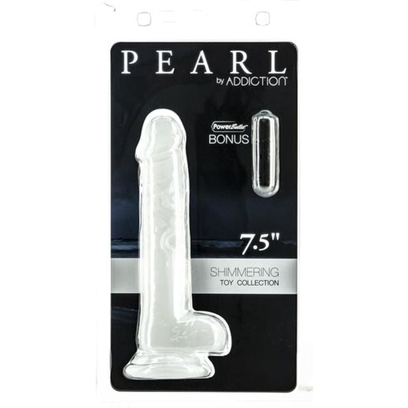 Addiction Adult Toys White Pearl Dildo 7.5in Pearl White 677613878106