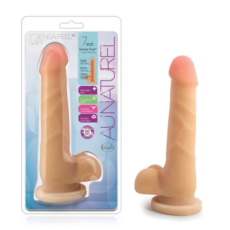 Au Naturel Sam 7in Realistic Dual Density Pleasure Toy Beige Dongs Realistic