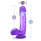 B Yours Sweet N Hard Purple Realistic 7 Inch Dildo with Suction Cup > Dildos > Realistic Dildos