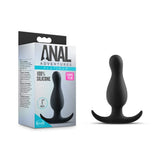 Blush Novelties ANAL TOYS Anal Adventures Platinum Curve Plug - Black 8.9 cm Silicone Butt Plug 819835025818