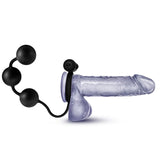 Blush Novelties COCK RINGS Black Anal Adventures Platinum Anal Beads & Vibrating C-Ring -  Vibrating Cock Ring with Anal Beads 819835026518